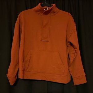 Burnt Orange Target “a•new•day” Half-Zip Cropped Pullover